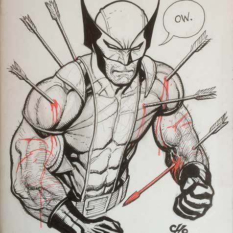 Frank Cho Wolverine sketch cover