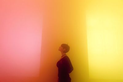 yellowbluepink by Ann Veronica Janssens, Wellcome Collection. Copyright Guy Corbishley/Alamy