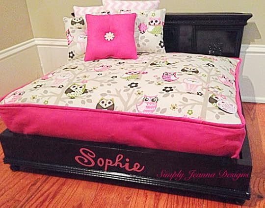 Hot Pink Cat Bed With Owl Fabric