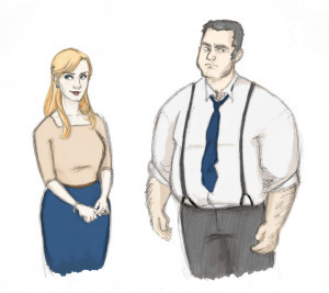 Robin and Strike, fan art by Becca at Otterp0p on tumblr.