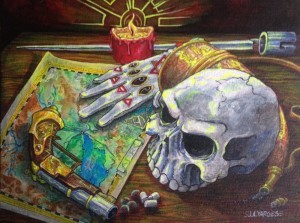 In this fan art by Jeff Yargas you can see an imagining of the privileged gloves.