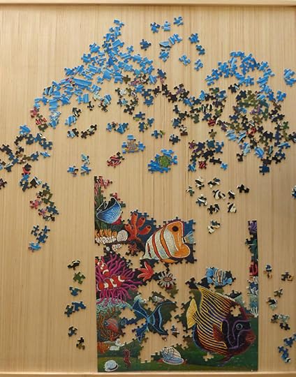 working on the puzzle board