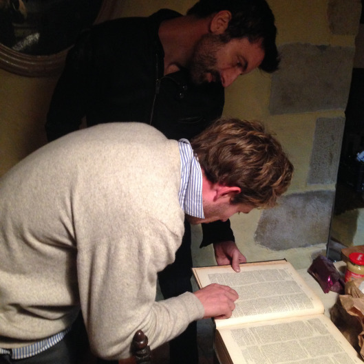 Eric and Pierre look up info on the Bonnefonts