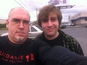 Brian Keene and Mike Lombardo, location scouting, early 2015.