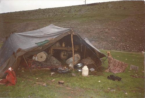 Kurdish refugee tent, March 1996, Kurdistan
