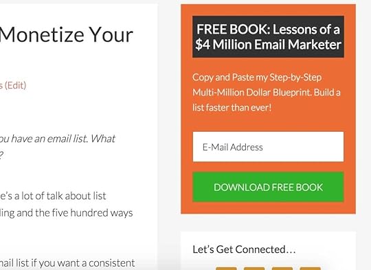 Sidebar optin on wordpress