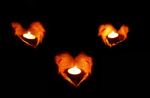Candles and hearts