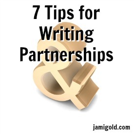 Ampersand symbol with text: 7 Tips for Writing Partnerships