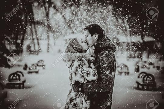 kissing in the snow: 