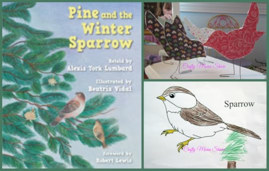 pine and sparrow Collage