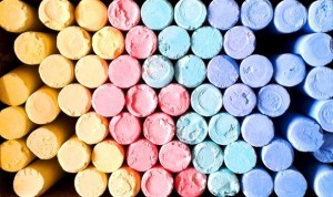 Multicolored chalk