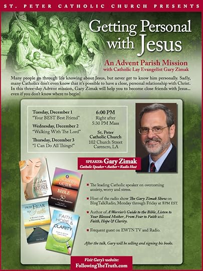 Catholic speaker and author Gary Zimak will be leading a parish mission at Saint Peter's Church in Louisiana. 