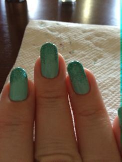 First glitter coat