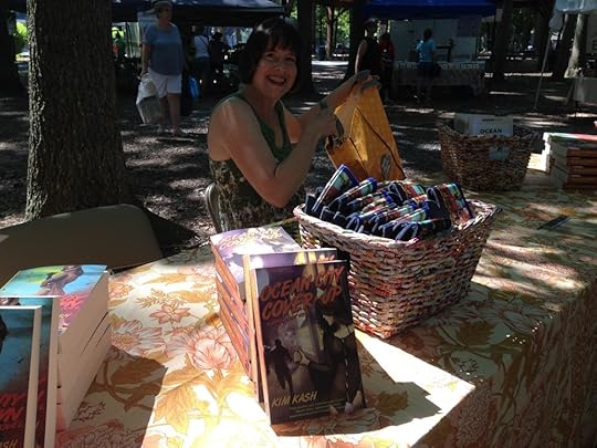 Unpacking for a book signing at the Ocean Pines Farmers Market
