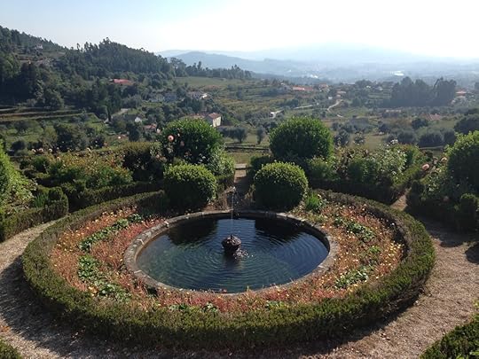Looking across the gardens and down the valley towards Ponte de Lima