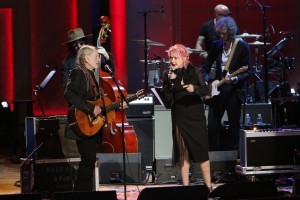 Willie Nelson and Cyndi Lauper 