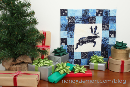 Foundation-Piece a Festive Reindeer Block | Nancy Zieman | Nancy's Notions Guest Blog