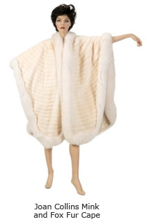 Joan Collins Mink and Fox Fur Cape