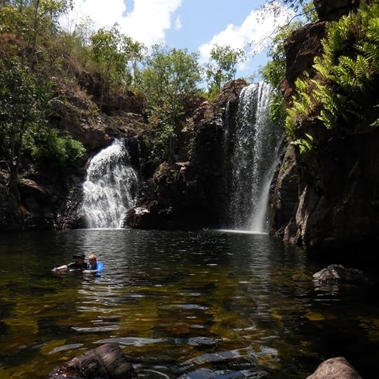 Alex and I swimming at Florence Falls, Litchfield National Park. Northern Territory.