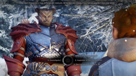My inquisitor meets with Scout Harding in Dragon Age: Inquisition