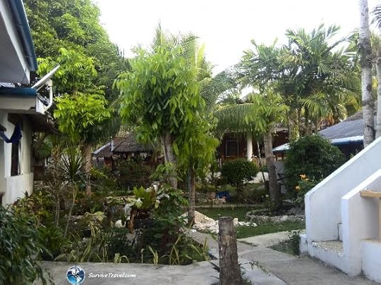 Vivians Nipa Huts Review - Backyard - Survive Travel