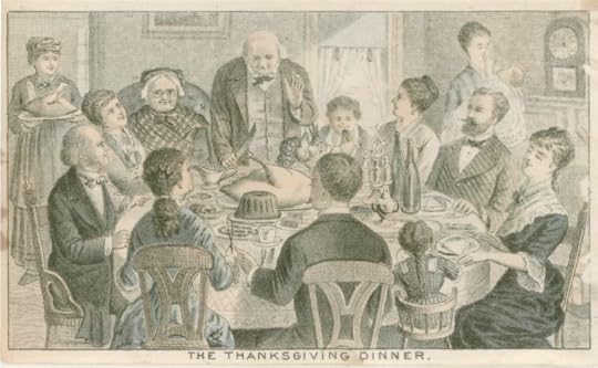 The Thanksgiving Dinner, 1870. Source: American Broadsides and Ephemera, Series 1, via wikimedia. [Image: Public Domain]