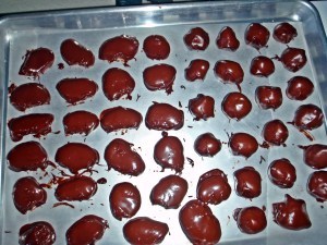 Finished Peppermint patties and Truffles by Connie Cockrell