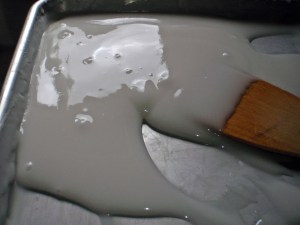 Work with Spatula until smooth and creamy