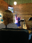 Using my hands when speaking. All pictures by my husband, Jim Kilfoyle.