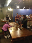 With former student John Fry and friends/neighbors Laura Sajbel, and Vivian Ballard.