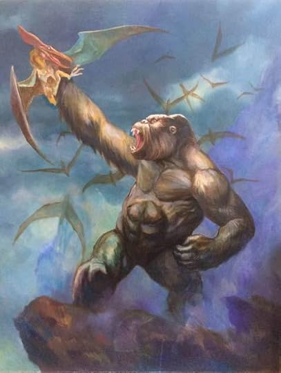 Frank Cho king kong painting wip