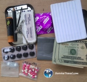 Minimalist Packing List for World Travel - Survive Travel - Black Tin Contents