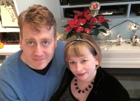 Happy Thanksgiving! From me and Glenn trying out my new iphone's camera