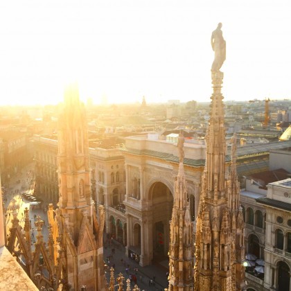 The view from the Duomo rooftop! Go at sunset...