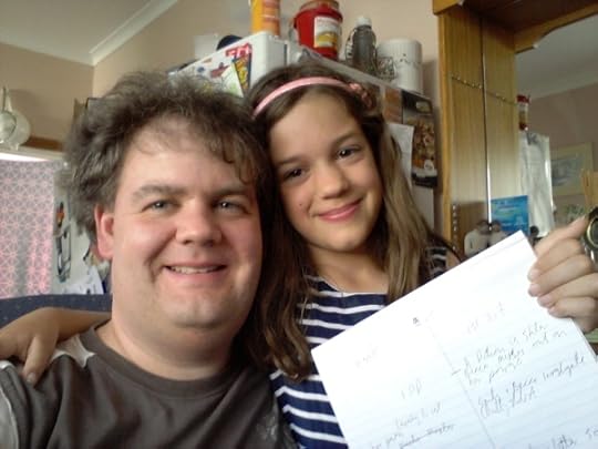 Chloe and I take a selfie with our initial outline.