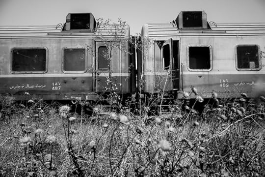 Vagoni dismessi della società ferroviaria irachena, Baghdad 2014. Foto di Bryan Denton