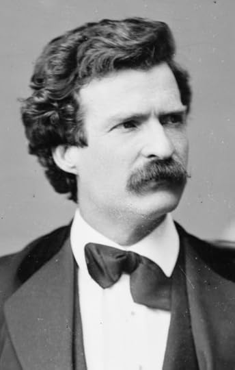 Mark Twain photo portrait, by Mathew Brady (1871. Public Domain via Wikimedia Commons.