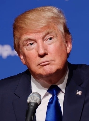 Mr Donald Trump New Hampshire Town Hall on August 19th, 2015 at Pinkerton Academy in Derry, NH by Michael Vadon. Creative Commons licence via Wikimedia Commons. 