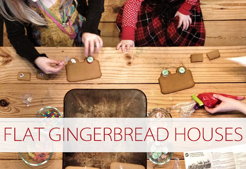 Flat Gingerbread Houses {101 Days of Christmas at lifeyourway.net}