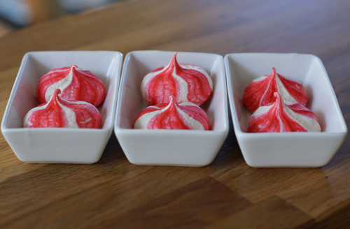peppermint meringues