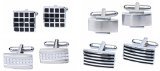 4 Pairs of Classic Cufflinks By Men's Collection (Silver 2)