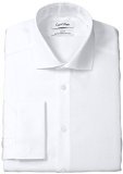 Calvin Klein Men's Slim Fit Non Iron Solid, White, 15.5/34-35