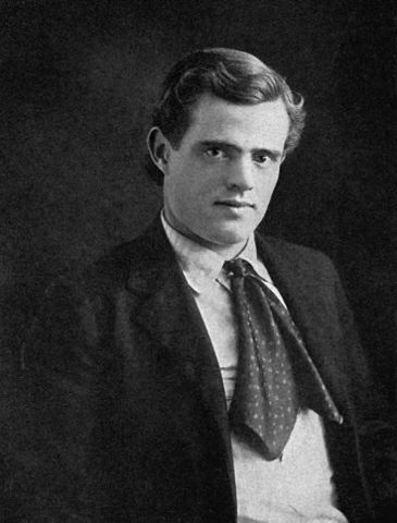 Photo of Jack London, 1903. Public domain via Wikimedia Commons.