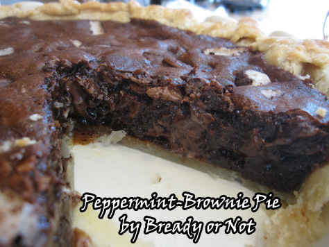 Peppermint Brownie Pie