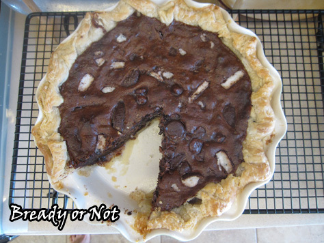 Peppermint Brownie Pie