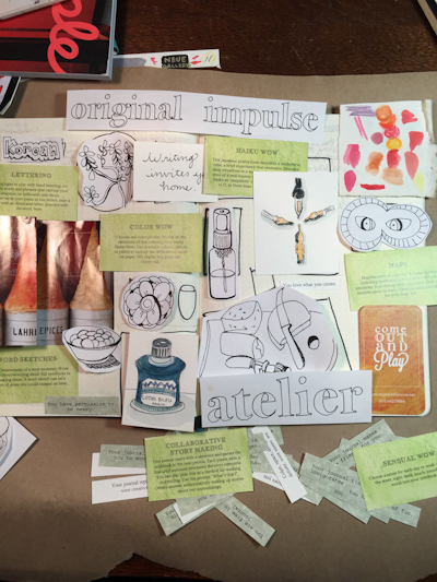 Cynthia Morris Original Impulse collage watercolor illustrations atelier