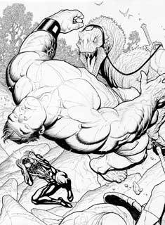 The Totally Awesome Hulk #1 interior line art