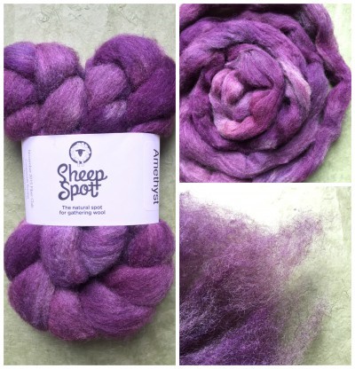 Sheepspot Coopworth Roving in Amethyst