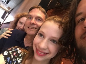 The family On Broadway, before seeing Beautiful