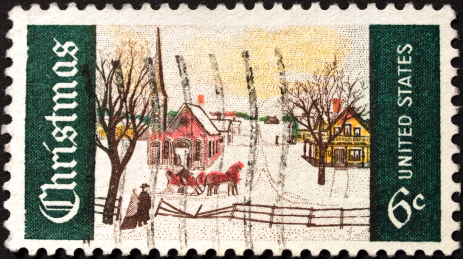 early American Christmas Stamp